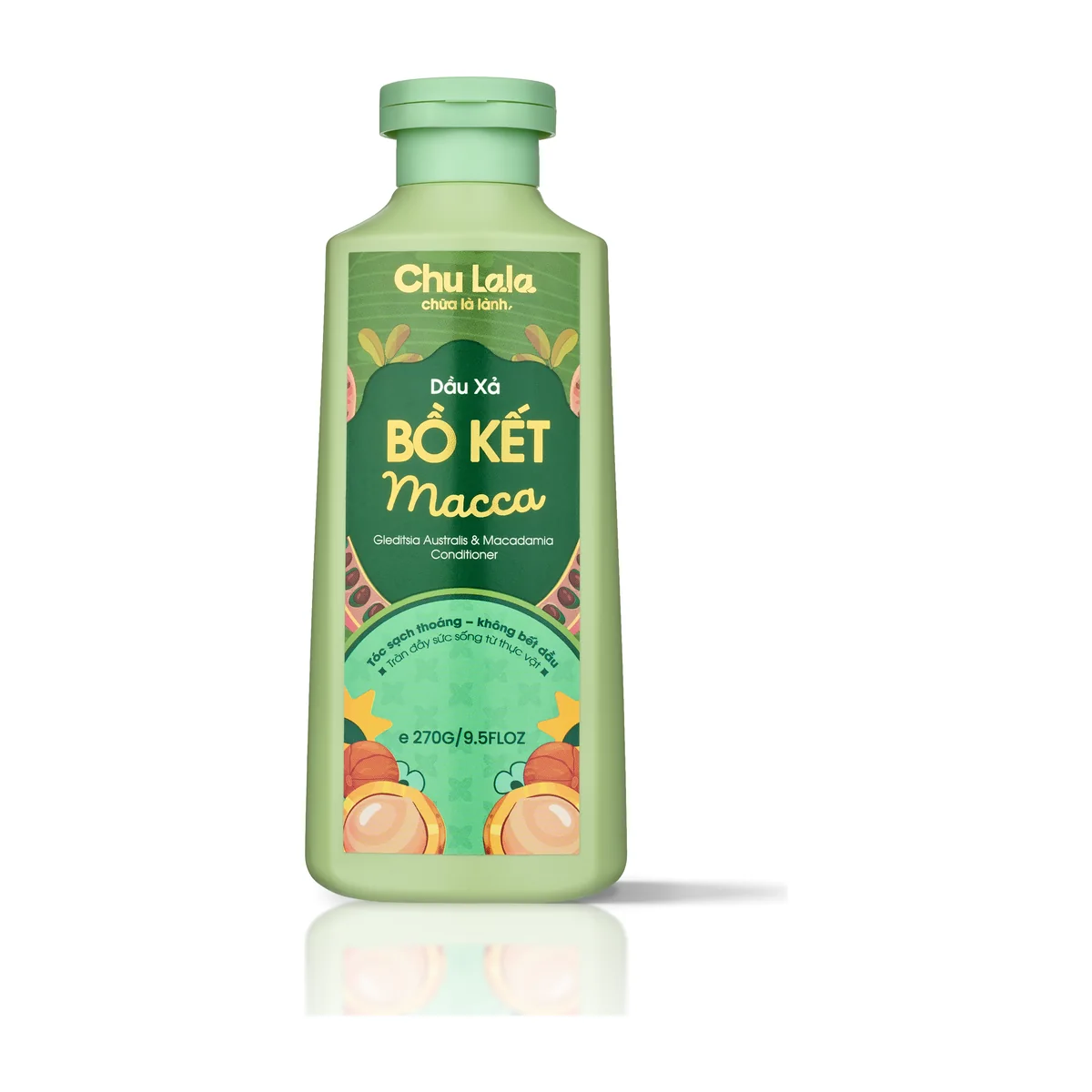 Chai dầu xả Chu Lala Bồ Kết Macca 270g trên nền trắng